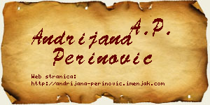 Andrijana Perinović vizit kartica
